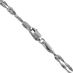 14k White Gold 'Amore' Lariat Necklace