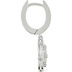 18k White Gold 5/8ct TDW Diamond Circle Earrings (G-H, I1)