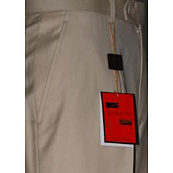 Mantoni Men's Camel Single-pleat Wool Pants