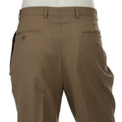 Palm Beach Pleated Khaki Wool Dress Trousers
