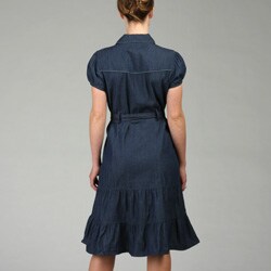 Millenium Women's Denim Tiered Dress