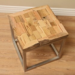 Reclaimed Wood Mumbai End Table (India)