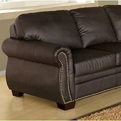 Bentley Italian Leather Sectional Sofa