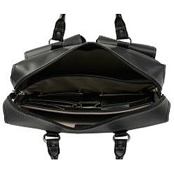 Siamod Mezzo Double Compartment Leather Laptop Briefcase