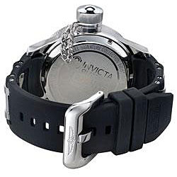 Invicta Men's Signature GMT Black Rubber Strap Watch