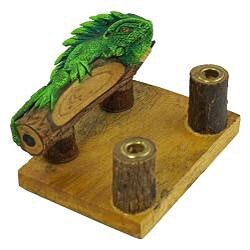 Iguana Carving Pen and Business Card Holder (Thailand)