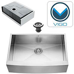Vigo Farmhouse 32-inch Stainless Steel Kitchen Sink and 3-hole Faucet