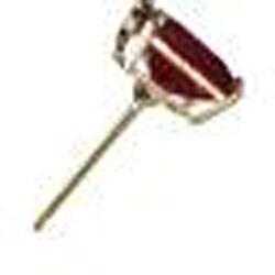 10k Yellow Gold Square-cut Created Ruby Stud Earrings