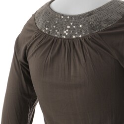 Everyday Brand Women's Plus Size Sequin Neck Tunic