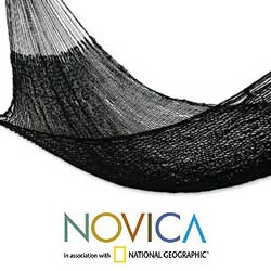 Hand-crafted Nylon Cool Shadows Hammock (Mexico)
