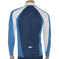 ETA Men's Long-sleeve Blue/ White Cycling Jersey