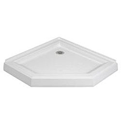 DreamLine Shower Back Wall and Neo-Angle 41-inch Corner Shower Base Combo Kit