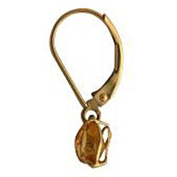 10k Yellow Gold 6-mm Heart-cut Citrine Leverback Earrings