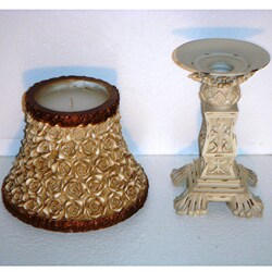 Indoor White Rose Candle Table Lamps (Pack of 6)