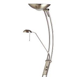 Modern Nickel Torchiere Floor Lamp/ Table