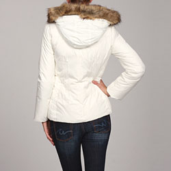MICHAEL Michael Kors Women's Faux Fur Trim Hood Coat