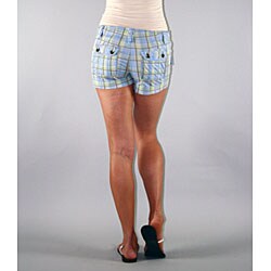 Institute Liberal Women's Blue Plaid Shorts