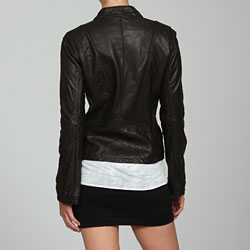 MICHAEL Michael Kors Asymetrical Zip Leather Motorcycle Jacket