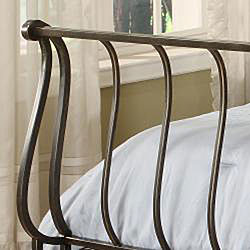 Camelia Queen-size Metal Sleigh Bed