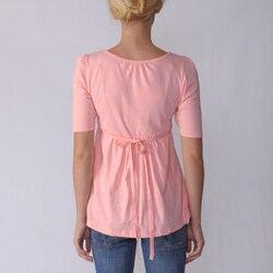 Illusion Junior's Tie-back Babydoll Half Sleeve Top