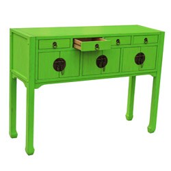 Antique Lime Green Sofa Table