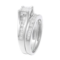 Sterling Silver 1ct TDW Diamond Bridal Ring Set (K-L I1-I2)