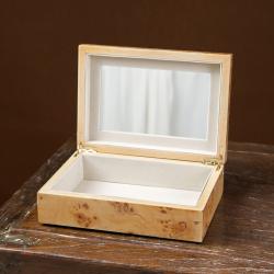 Natural Burl Wood Jewelry Box