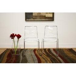Lino Transparent Clear Acrylic Dining Chairs (Set of 2)