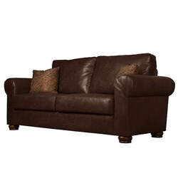 Owen Brown Renu Leather Rolled Arm Sofa