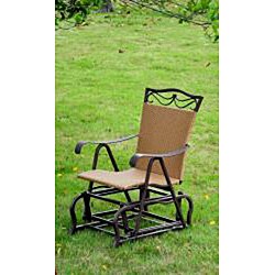 Valencia Resin Wicker/ Steel Frame Single Glider Chair