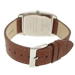 Le Chateau Men's Classica Textured Silver and Grey Dial Watch