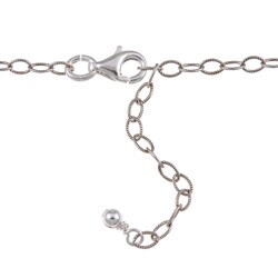 Charming Life Sterling Silver Blue Crystal Necklace