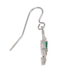Black Hills Gold and Sterling Silver Green Obsidianite Earrings