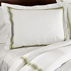 Hotel Embroidered Green 3-piece King-size Duvet Cover Set