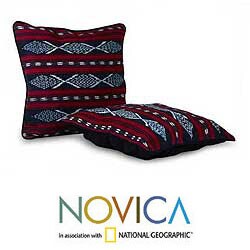 Set of 2 Cotton 'Maya Lullaby' Cushion Covers (Guatemala)