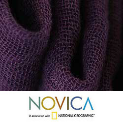Cotton 'Timeless Purple' Scarf (Guatemala)