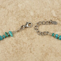 Sterling Silver Dainty Turquoise Necklace (China)