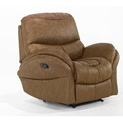 Contemporary Leather-match Whiskey Recliner Chair