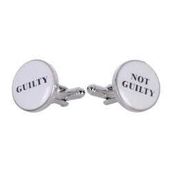 Silvertone Metal Scales of Justice Cuff Links