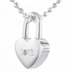 Stainless Steel Cubic Zirconia Love Heart Necklace
