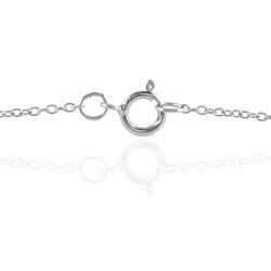 14k White Gold 1/2ct TDW Black Diamond 3-stone Necklace