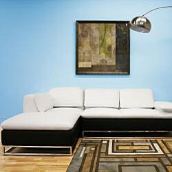 Elle Modern White Leather Sectional Sofa (LFC)