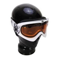 Dragon DX Amber Lens, Powder Frame, Script Strap Snowboard Goggles