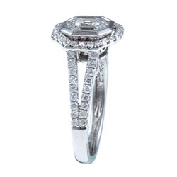 14k White Gold 1ct TDW Mosaic Diamond Split Shank Ring (H-I, SI1)
