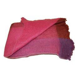 Mohair Blend Fuchsia Throw (India)