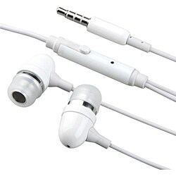 White 3.5 mm In-ear Headset with Screen Protector for HTC EVO 4G