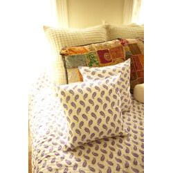 Organic Cotton 'Virginie Violette' King-size Quilt (India)