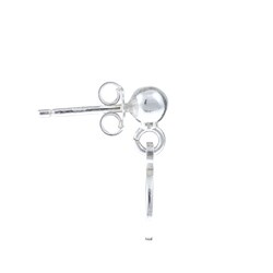 Sterling Essentials Sterling Silver Peace Sign Ball Stud and Dangle Earrings