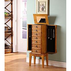 Charging Hunts Oak 6-drawer Jewelry Armoire