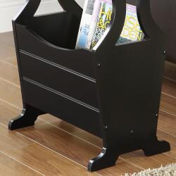 Astara Black Magazine End Table